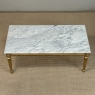 French Louis XVI Giltwood Coffee Table with Carrara Marble