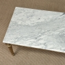 French Louis XVI Giltwood Coffee Table with Carrara Marble