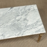 French Louis XVI Giltwood Coffee Table with Carrara Marble