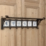 19th Century Dutch Wrought Iron Coat Rack with Delft Tiles