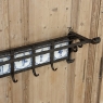 19th Century Dutch Wrought Iron Coat Rack with Delft Tiles