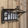 19th Century Dutch Wrought Iron Coat Rack with Delft Tiles