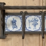 19th Century Dutch Wrought Iron Coat Rack with Delft Tiles