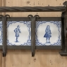 19th Century Dutch Wrought Iron Coat Rack with Delft Tiles