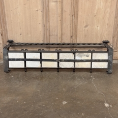 19th Century Dutch Wrought Iron Coat Rack with Delft Tiles