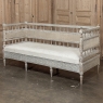 18th Century Swedish Gustavian Neoclassical Scraped Painted Bench