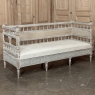 18th Century Swedish Gustavian Neoclassical Scraped Painted Bench