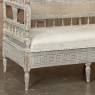 18th Century Swedish Gustavian Neoclassical Scraped Painted Bench