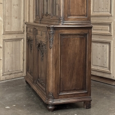 Antique Liegeois Walnut Bookcase ~ China Buffet