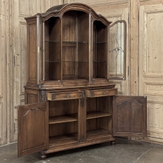 Antique Liegeois Walnut Bookcase ~ China Buffet