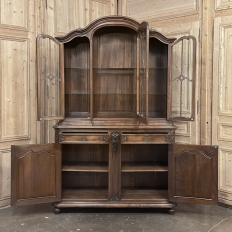 Antique Liegeois Walnut Bookcase ~ China Buffet
