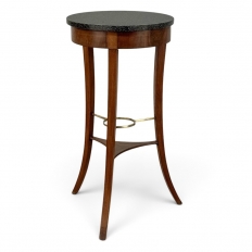 French Directoire Mahogany Black Marble Gu&eacute;ridon ~ End Table