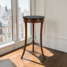 French Directoire Mahogany Black Marble Guéridon ~ End Table