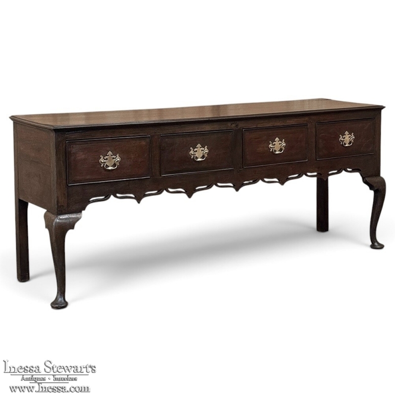 18th Century English Georgian Period Solid Oak Dresser