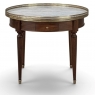 Antique French Louis XVI Mahogany Marble Top Bouillotte Table