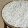 Antique French Louis XVI Mahogany Marble Top Bouillotte Table