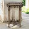 Antique French Louis XVI Stripped Marble Top Occasional Table