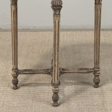 Antique French Louis XVI Stripped Marble Top Occasional Table