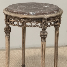 Antique French Louis XVI Stripped Marble Top Occasional Table