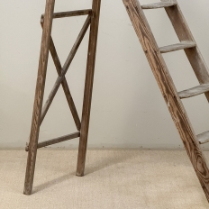 19th Century Rustic French Pine Orchard Step Ladder
