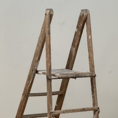19th Century Rustic French Pine Orchard Step Ladder
