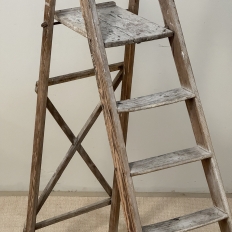 19th Century Rustic French Pine Orchard Step Ladder