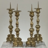 Late 17th Century French Renaissance Brass Altar Candlesticks