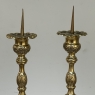 Late 17th Century French Renaissance Brass Altar Candlesticks