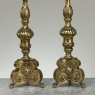 Late 17th Century French Renaissance Brass Altar Candlesticks