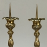 Late 17th Century French Renaissance Brass Altar Candlesticks