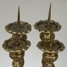 Late 17th Century French Renaissance Brass Altar Candlesticks
