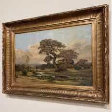 19th Century Oil Painting on Canvas in Original Gilt Frame by Théodore Baron (1840–1899)