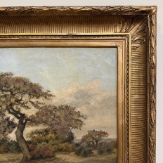 19th Century Oil Painting on Canvas in Original Gilt Frame by Théodore Baron (1840–1899)