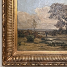19th Century Oil Painting on Canvas in Original Gilt Frame by Théodore Baron (1840–1899)