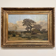 19th Century Oil Painting on Canvas in Original Gilt Frame by Théodore Baron (1840–1899)
