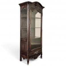 19th Century Country French Walnut Vitrine