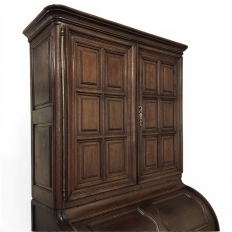19th Century English Bookcase ~ Cylinder Secretary