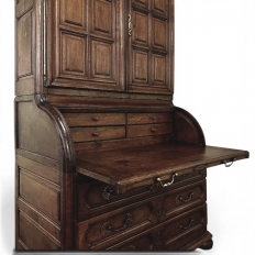 19th Century English Bookcase ~ Cylinder Secretary