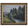 Antique Framed Oil Painting on Canvas by Xavier Wurth (1869-1933)
