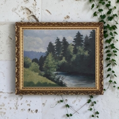Antique Framed Oil Painting on Canvas by Xavier Wurth (1869-1933)