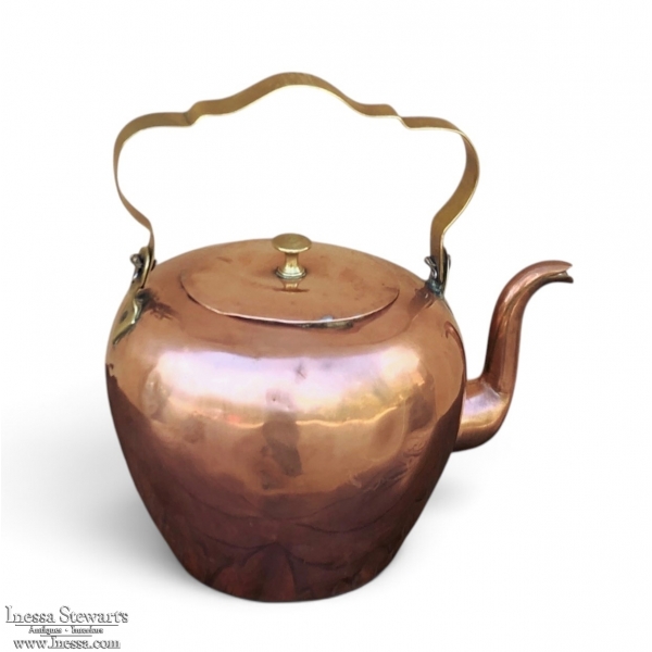 18th Century Copper Tea Kettle