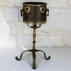 18th Century Dutch Bronze & Copper Tea Kettle Warmer