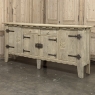 Dutch Neo-Gothic Stripped Oak Buffet with Hand-Forged Ironwork