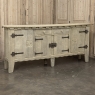 Dutch Neo-Gothic Stripped Oak Buffet with Hand-Forged Ironwork