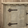 Dutch Neo-Gothic Stripped Oak Buffet with Hand-Forged Ironwork