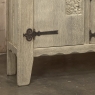 Dutch Neo-Gothic Stripped Oak Buffet with Hand-Forged Ironwork