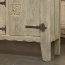 Dutch Neo-Gothic Stripped Oak Buffet with Hand-Forged Ironwork