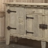 Dutch Neo-Gothic Stripped Oak Buffet with Hand-Forged Ironwork