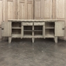 Dutch Neo-Gothic Stripped Oak Buffet with Hand-Forged Ironwork
