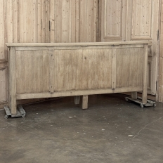 Dutch Neo-Gothic Stripped Oak Buffet with Hand-Forged Ironwork